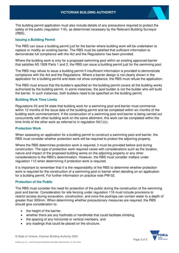 Swimming Pool Standards & Safety Requirements The Project Centre